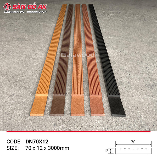 Thanh đa năng gỗ nhựa ngoài trời Galawood DN70X12 Black